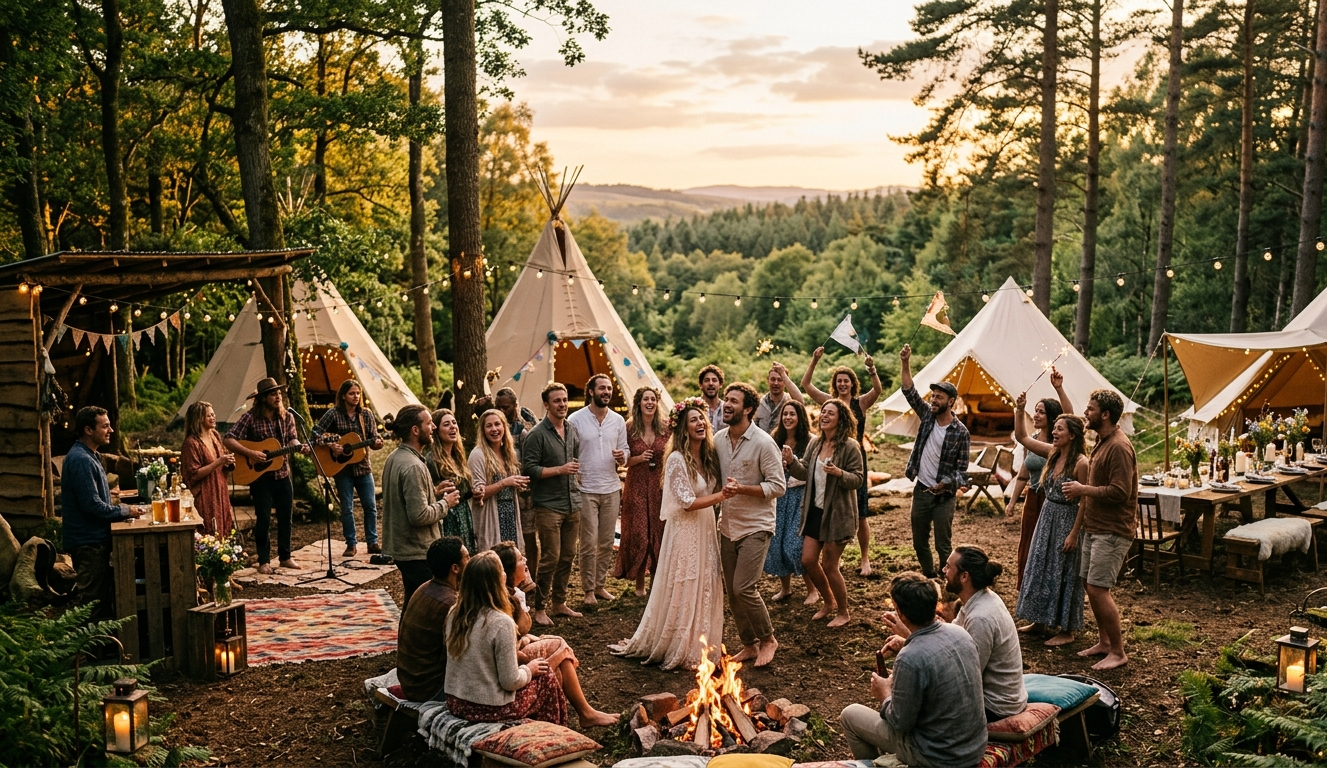 Slow Wedding: formato retiro y acampada de lujo por Le Cocotet